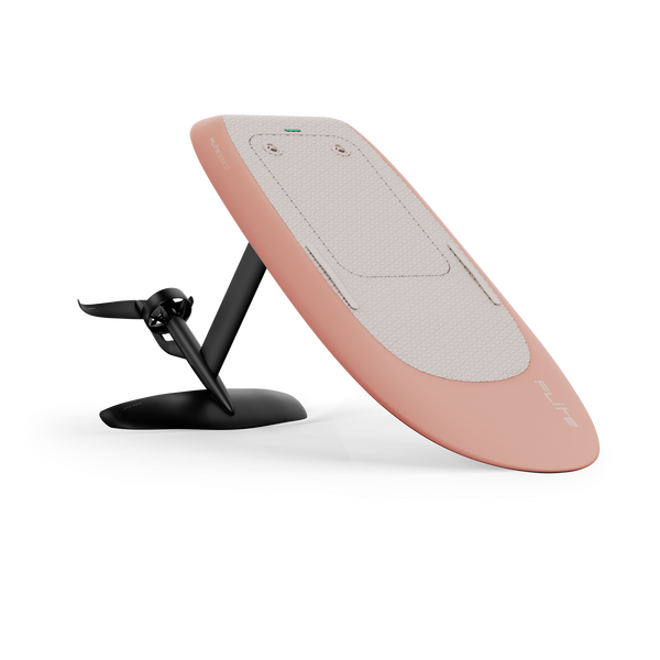 Fliteboard Fiberglass Coral featuring 75cm Black eFoil with Cruiser 1100 and 290 wing setup