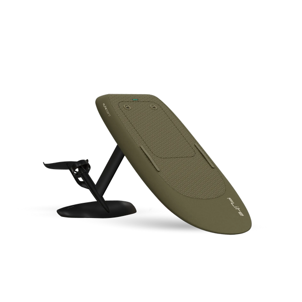 Fliteboard Soft Top Saltbush board featuring 75cm Black eFoil with Cruiser 1100 wings